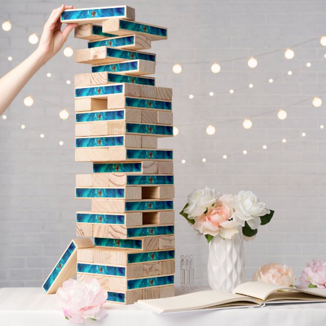 SlipperyJoe's muscular bearded man white underwear Topple Tower (Wedding)