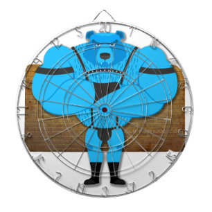 SlipperyJoe's muscular blue bear cartoon style ill Dart Board