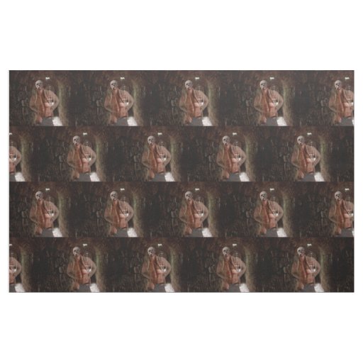 SlipperyJoe's muscular ghost stone dimly lit tunne Fabric