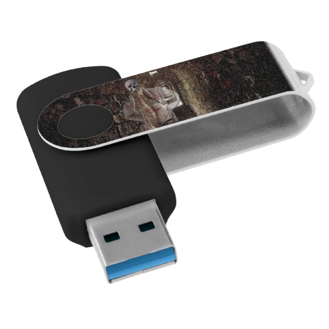 SlipperyJoe's muscular ghost stone dimly lit tunne Flash Drive (Angled)