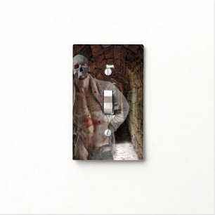 SlipperyJoe's muscular ghost stone dimly lit tunne Light Switch Cover