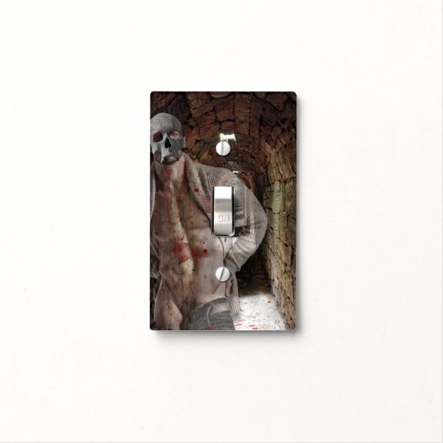 SlipperyJoe's muscular ghost stone dimly lit tunne Light Switch Cover (In Situ)