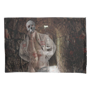 SlipperyJoe's muscular ghost stone dimly lit tunne Pillow Case