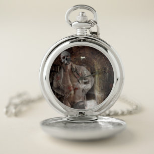SlipperyJoe's muscular ghost stone dimly lit tunne Pocket Watch