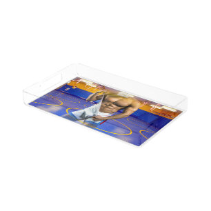 SlipperyJoe's muscular man bulge six-pack gym trai Acrylic Tray