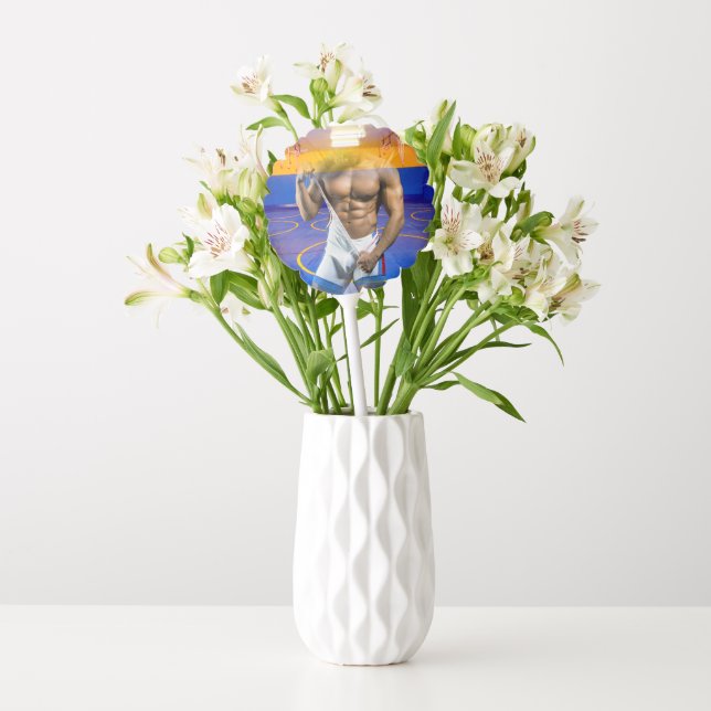 SlipperyJoe's muscular man bulge six-pack gym trai Balloon (Vase)