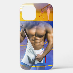 SlipperyJoe's muscular man bulge six-pack gym trai iPhone 12 Pro Case