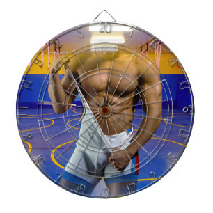 SlipperyJoe's muscular man bulge six-pack gym trai Dart Board