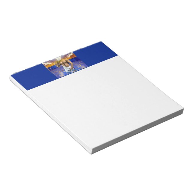 SlipperyJoe's muscular man bulge six-pack gym trai Notepad (Angled)