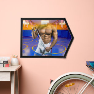 SlipperyJoe's muscular man bulge six-pack gym trai Pennant