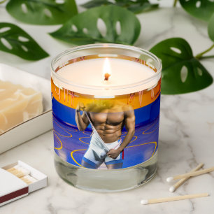 SlipperyJoe's muscular man bulge six-pack gym trai Scented Candle