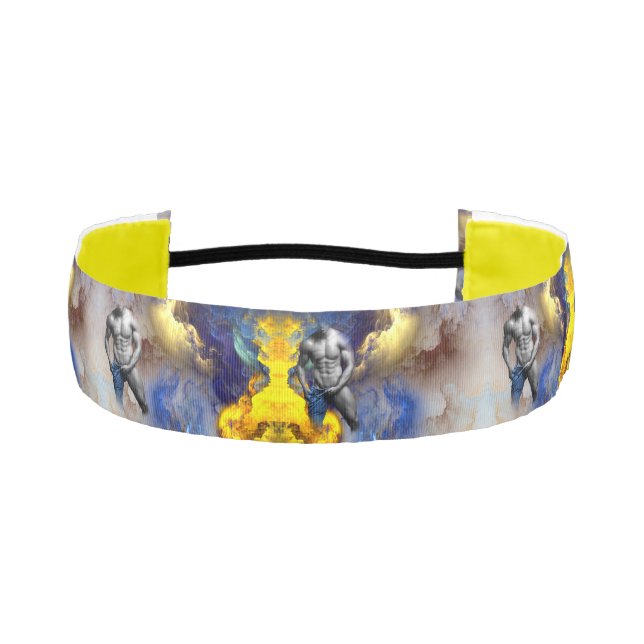 SlipperyJoe's muscular man physique steamy shirtle Athletic Headband (Front)