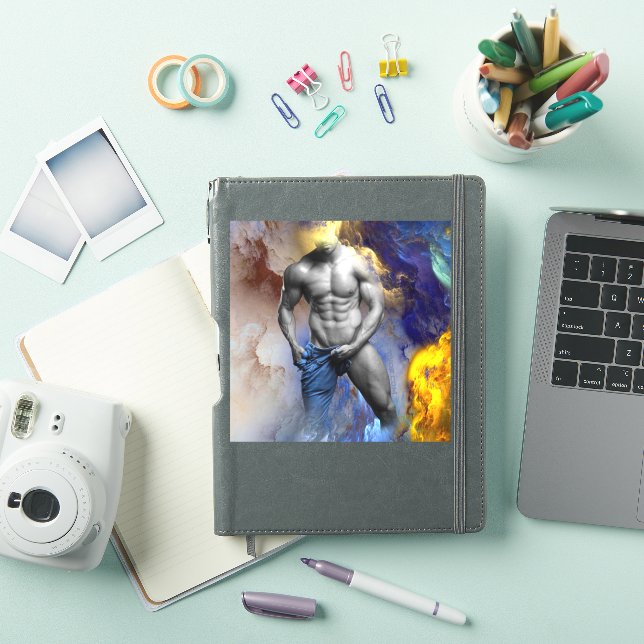 SlipperyJoe's muscular man physique steamy shirtle Sticker (iPad Cover)