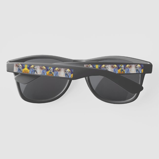 SlipperyJoe's muscular man physique steamy shirtle Sunglasses (Back)