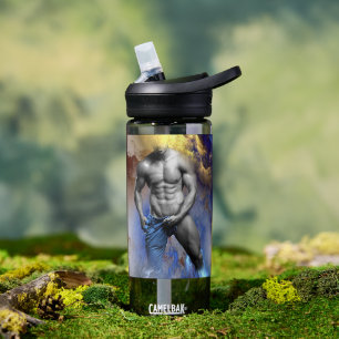SlipperyJoe's muscular man physique steamy shirtle Water Bottle