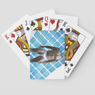 SlipperyJoe's muscular man six-pack abs white unde Poker Cards