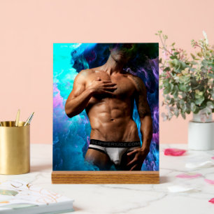SlipperyJoe's muscular man underwear bulge cosmic  Acrylic Sign