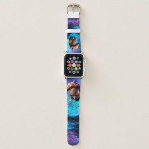 SlipperyJoe's muscular man underwear bulge cosmic Apple Watch Band