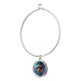 SlipperyJoe's muscular man underwear bulge cosmic Bangle Bracelet