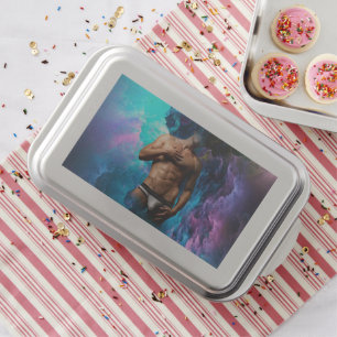 SlipperyJoe's muscular man underwear bulge cosmic  Cake Pan
