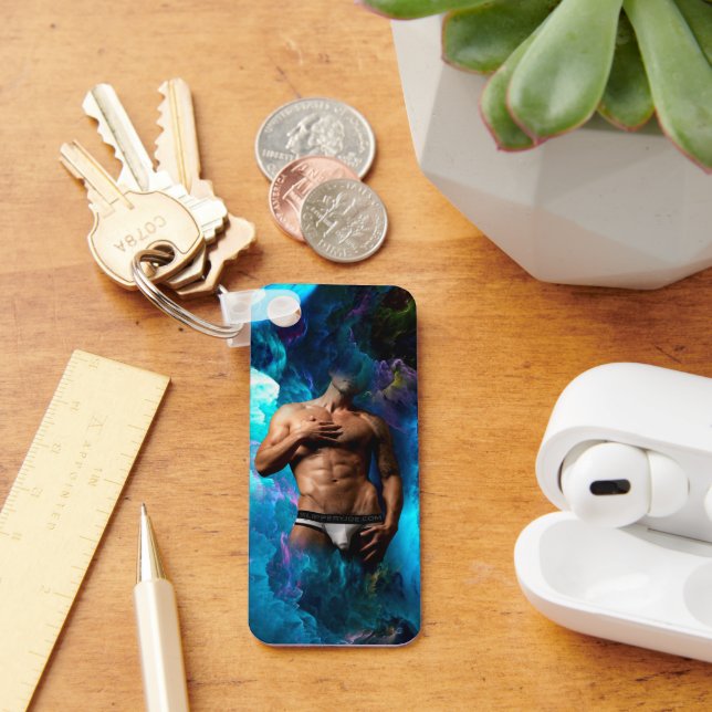 SlipperyJoe's muscular man underwear bulge cosmic  Keychain (Desk)