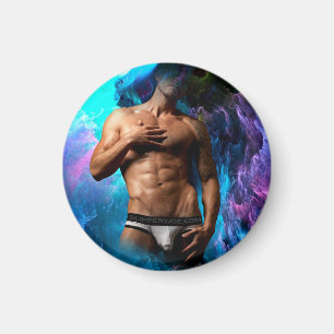 SlipperyJoe's muscular man underwear bulge cosmic  Magnet