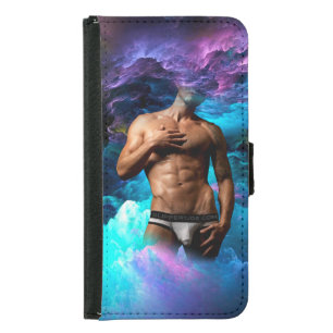 SlipperyJoe's muscular man underwear bulge cosmic  Samsung Galaxy S5 Wallet Case