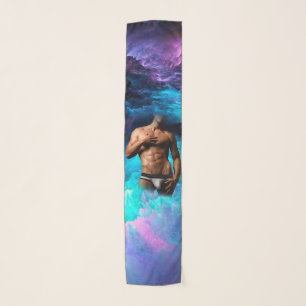 SlipperyJoe's muscular man underwear bulge cosmic  Scarf