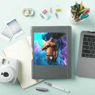 SlipperyJoe's muscular man underwear bulge cosmic Sticker