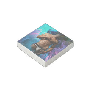 SlipperyJoe's muscular man underwear bulge cosmic  Stone Magnet