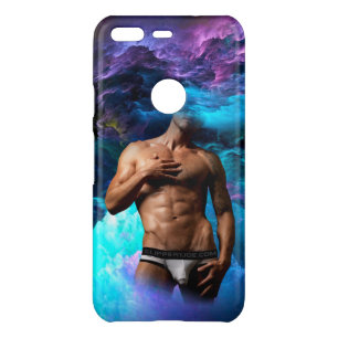 SlipperyJoe's muscular man underwear bulge cosmic  Uncommon Google Pixel Case