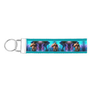 SlipperyJoe's muscular man underwear bulge cosmic Wrist Keychain
