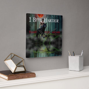 SlipperyJoe's mystical Halloween-style atmosphere Square Wall Clock