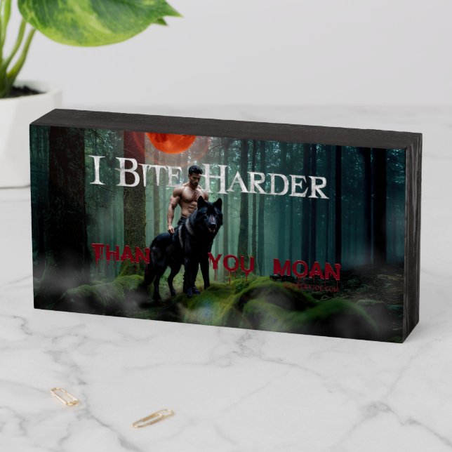 SlipperyJoe's mystical Halloween-style atmosphere  Wooden Box Sign (In Situ Horizontal)