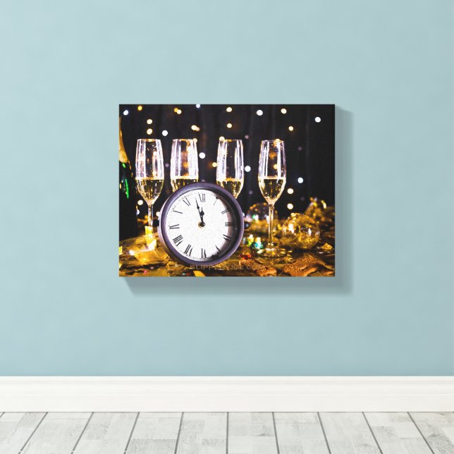SlipperyJoe's New Year thrilling moments classic c Canvas Print (Insitu(Wood Floor))