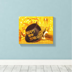SlipperyJoe's New Year's Eve celebration festive g Canvas Print