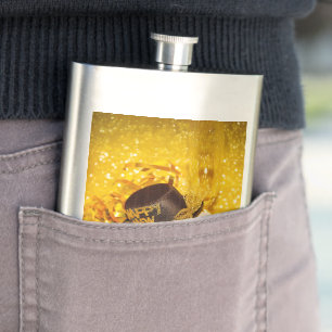 SlipperyJoe's New Year's Eve celebration festive g Flask