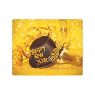 SlipperyJoe's New Year's Eve celebration festive g Metal Print