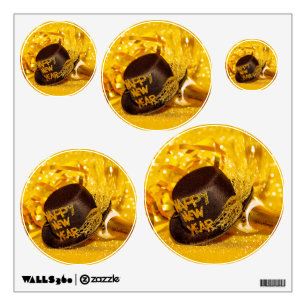 SlipperyJoe's New Year's Eve celebration festive g Wall Decal