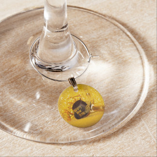 SlipperyJoe's New Year's Eve celebration festive g Wine Charm
