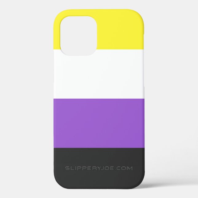 SlipperyJoe's Nonbinary Pride Flag gay gifts LGBTQ Case-Mate iPhone Case (Back)