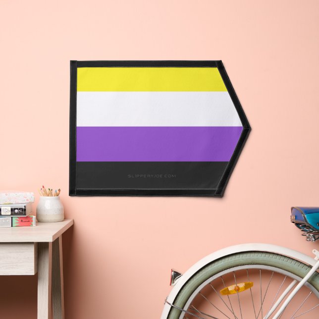 SlipperyJoe's Nonbinary Pride Flag yellow white pu (Insitu 2)
