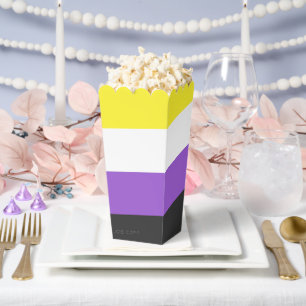 SlipperyJoe's Nonbinary Pride Flag yellow white pu Favor Boxes
