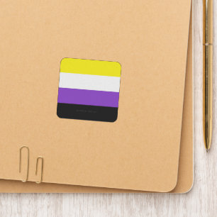 SlipperyJoe's Nonbinary Pride Flag yellow white pu Patch