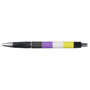 SlipperyJoe's Nonbinary Pride Flag yellow white pu Pen