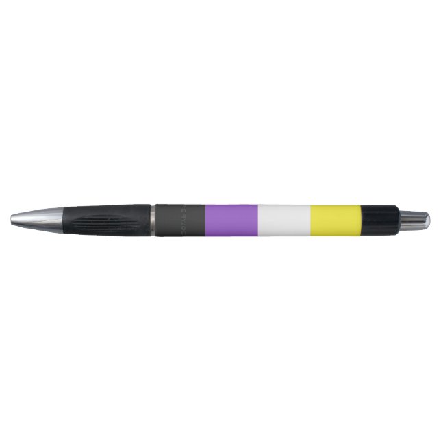 SlipperyJoe's Nonbinary Pride Flag yellow white pu Pen (Front)