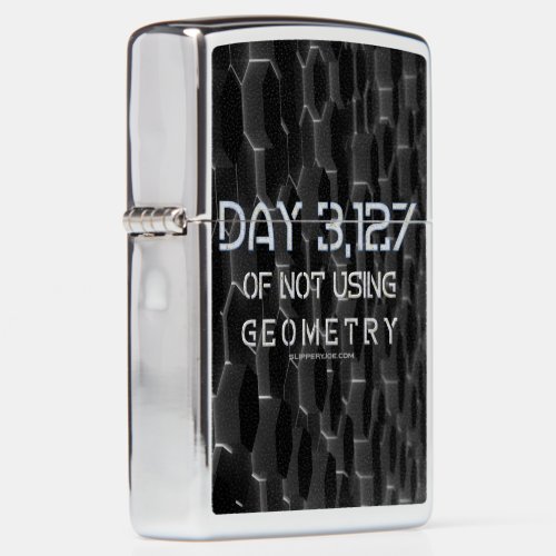SlipperyJoes not using geometry funny slogan 3_D  Zippo Lighter