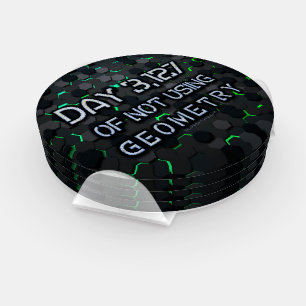 SlipperyJoe's not using geometry interlocking hexa Coaster Set