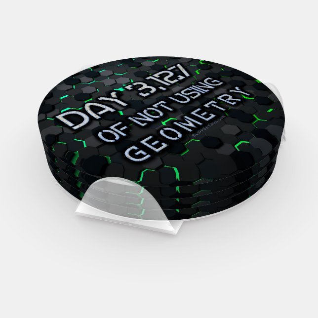 SlipperyJoe's not using geometry interlocking hexa Coaster Set (Set)