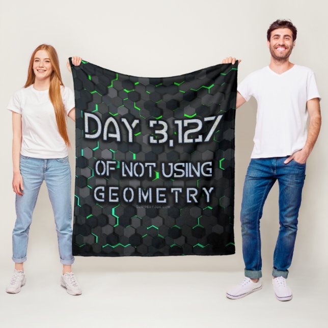 SlipperyJoe's not using geometry interlocking hexa Fleece Blanket (In Situ)